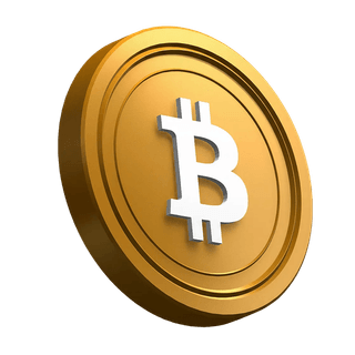 Moneta Bitcoin (BTC) obliqua nella sezione hero del design
